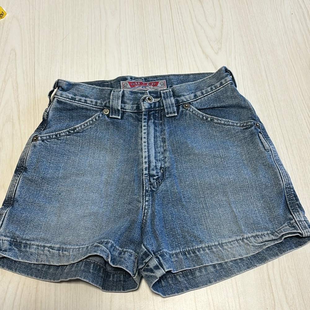 Vintage Silver Jeans Denim High Waisted Shorts
